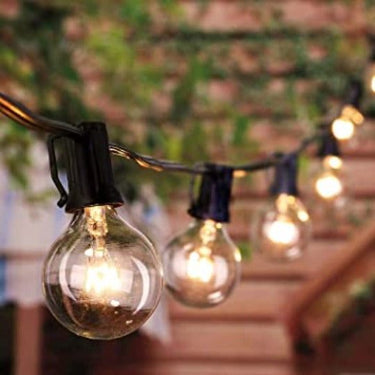 25FT Globe String Lights with Bulbs for Indoor/Outdoor Waterproof Connectable Hanging Lights for Backyard Porch Balcony Party Decor